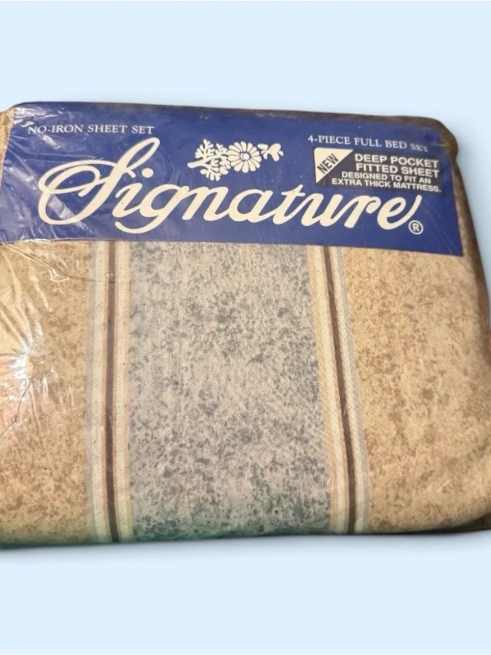 Vintage~New~Signature~4 Piece~Full Bed~Sheet Set~Deep Pocket